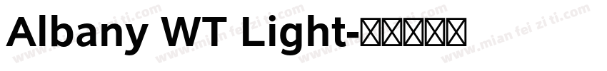 Albany WT Light字体转换